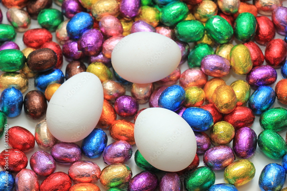 Chocolate and hen easter eggs Chocolate and hen easter eggs