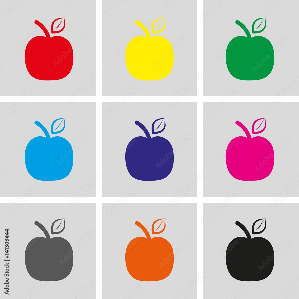 apple icon stock vector illustration flat design apple icon stock vector illustration flat design
