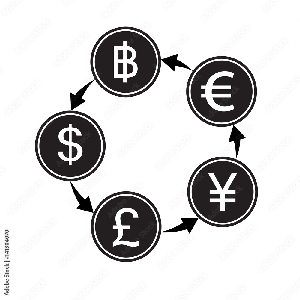 Money convert icon. Euro Dollar. Flat design style. Money convert icon. Euro Dollar. Flat design style.
