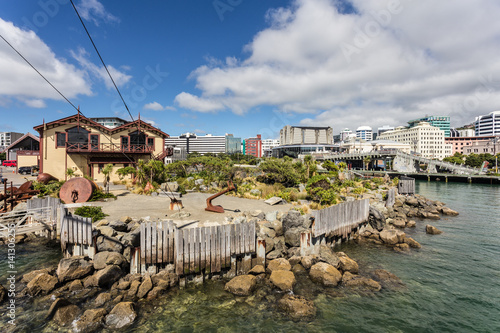 Wellington waterfront in New Zealand capital city