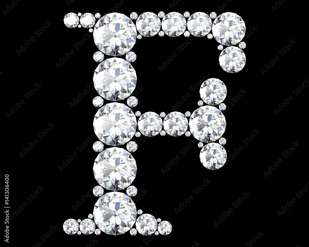 Diamond letters with gemstones (high resolution 3D image) Diamond letters with gemstones (high resolution 3D image)