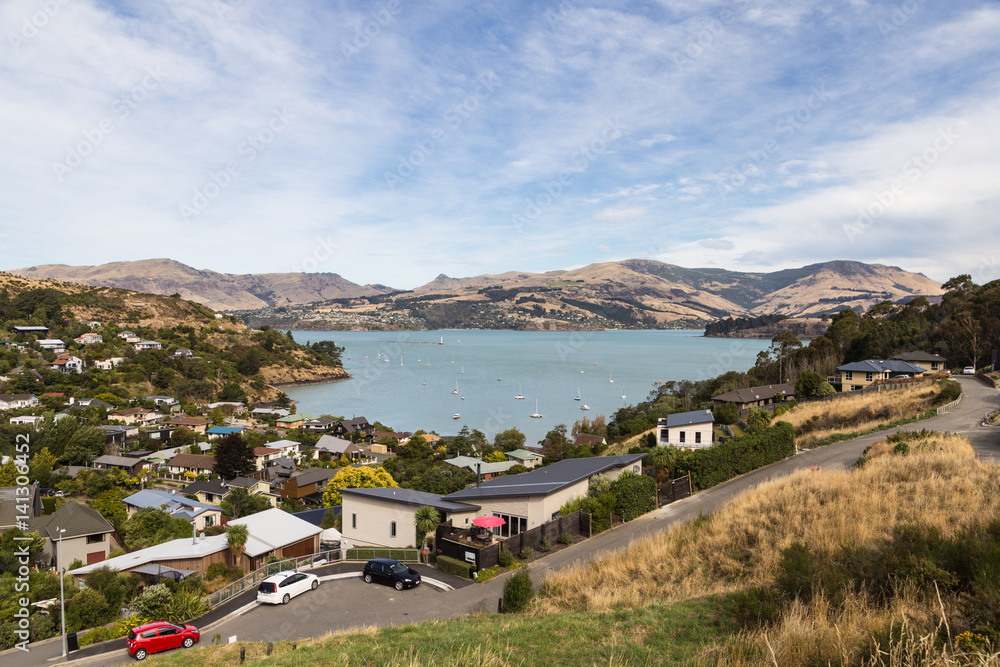 Obraz premium Banks peninsula in New Zealand south island