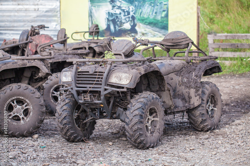 Dirty Quad bike in the nature