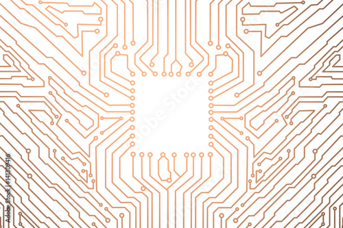 Canvas Print empty square on circuit board