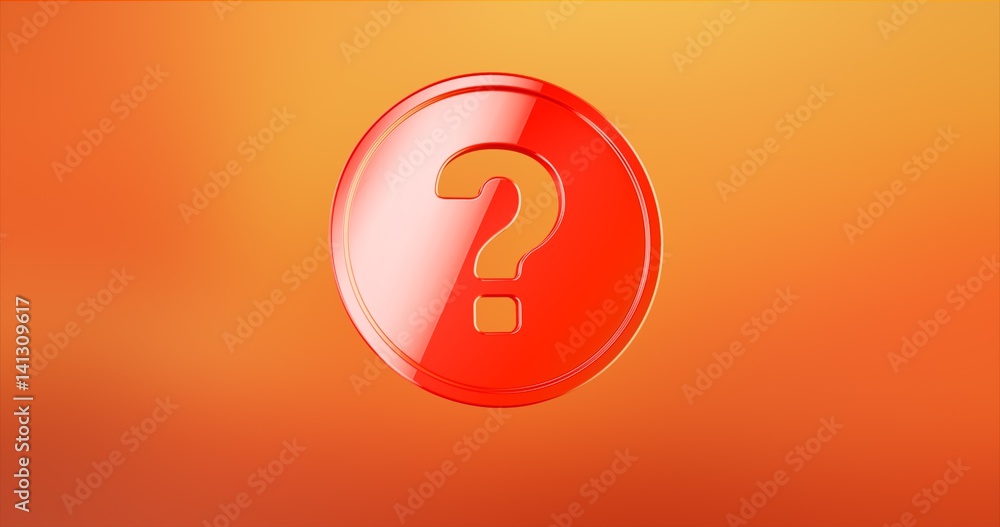 Question Badge Red 3d Icon Question Badge Red 3d Icon