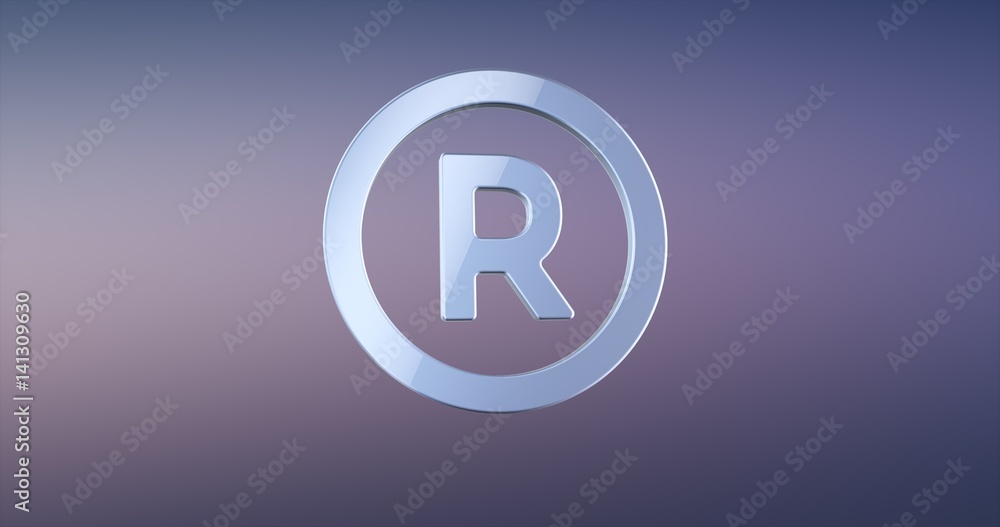 Registe Trademark Silver 3d Icon Registe Trademark Silver 3d Icon