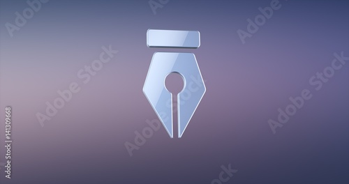 Fountain Pen Nib Silver 3d Icon