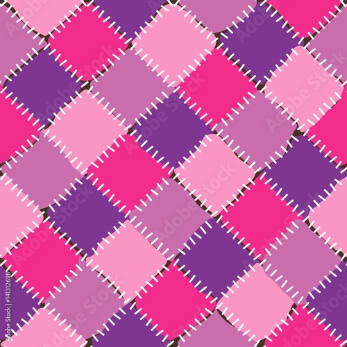 Patchwork blanket with irregularity and imperfections, proof they were crafted by the honest simple hard-working indigenous people of wherever