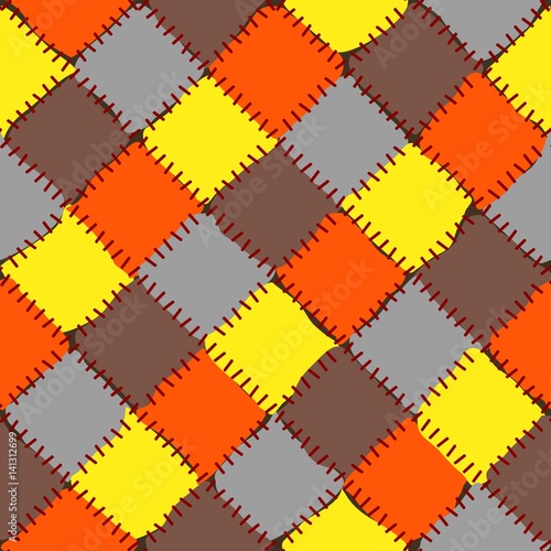 Patchwork applique with irregularity and imperfections, proof they were crafted by the honest simple hard-working indigenous people of wherever