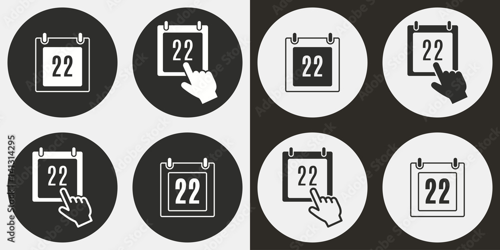 Calendar icon set. Calendar icon set.