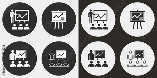 Presentation icon set.