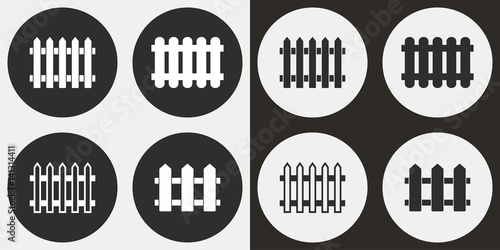 Fence icon set.