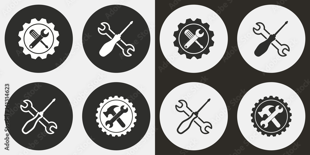 Tool icon set. Tool icon set.