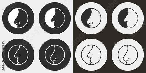 Nose icon set.