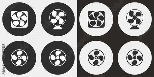 Fan icon set.
