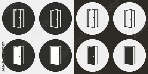 Door icon set.