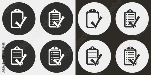 Checklist icon set.