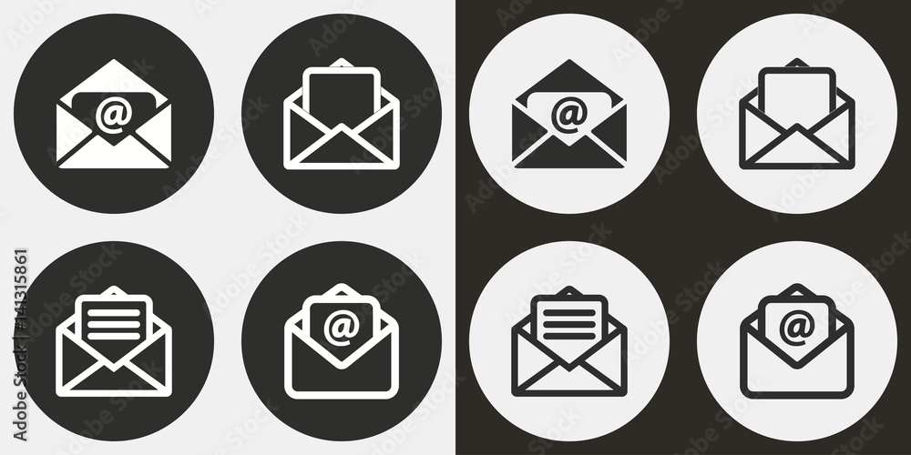Mail icon set. Mail icon set.