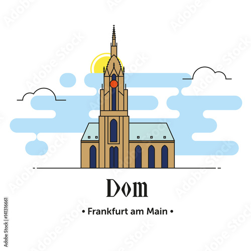 Dom Frankfurt am Main illustration in Germany