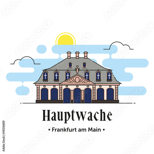 Hauptwache Frankfurt am Main illustration in Germany photo