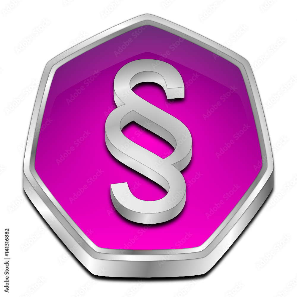 Law paragraph button - 3D illustration Law paragraph button - 3D illustration
