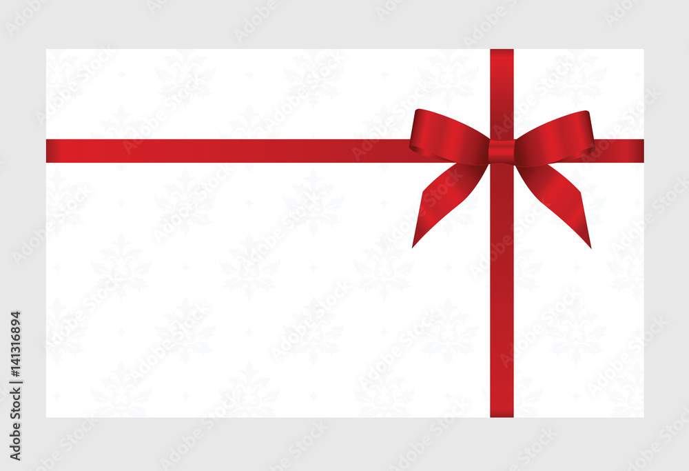 Present Ribbon Script Red Ribbon Present
