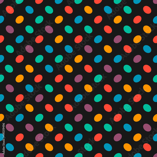 seamless retro background with polka dots.