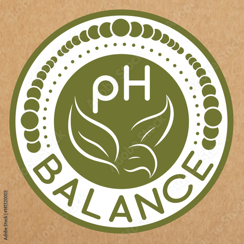 Ph balance badge, icon, sticker layout