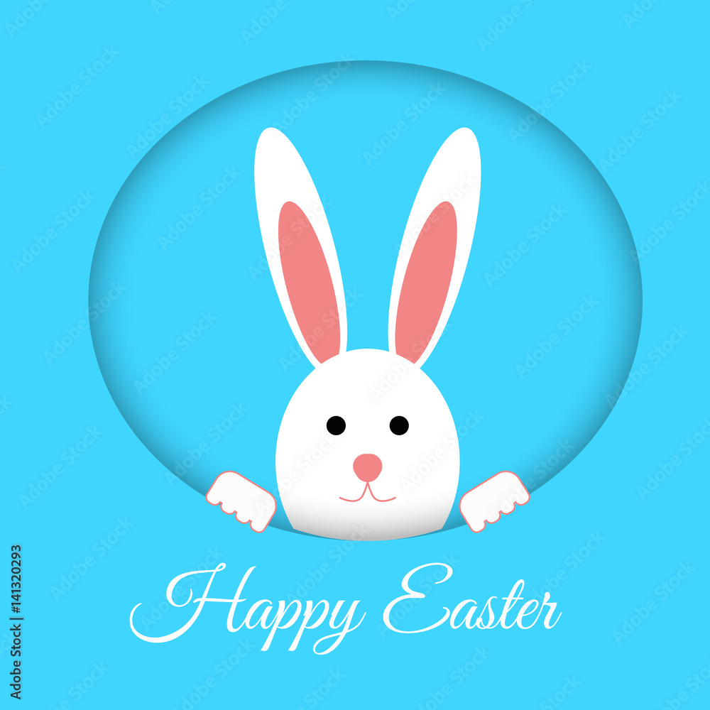 Rabbit happy easter vector eps 10 background Rabbit happy easter vector eps 10 background