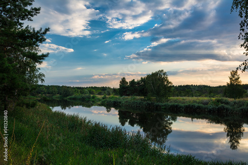 Wonderful evening on the northern lake