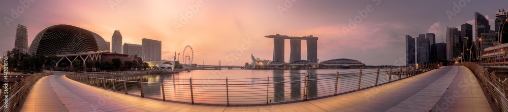 Obraz premium Singapore Skyline and view of Marina Bay