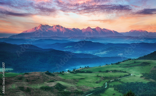 Fototapeta Naklejka Na Ścianę i Meble -  Summer mountain landscape in Slovakia