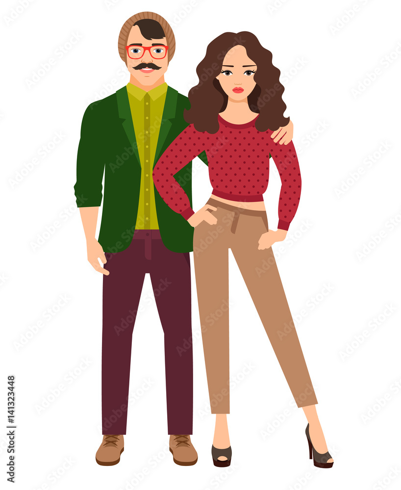 Casual style beautiful couple Casual style beautiful couple