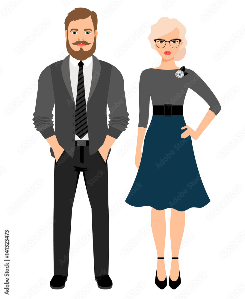 Business style fashion couple Business style fashion couple