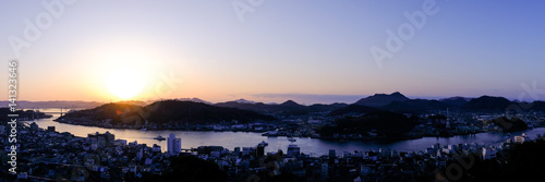 Dawn panorama view of ONOMICHI, Hiroshima