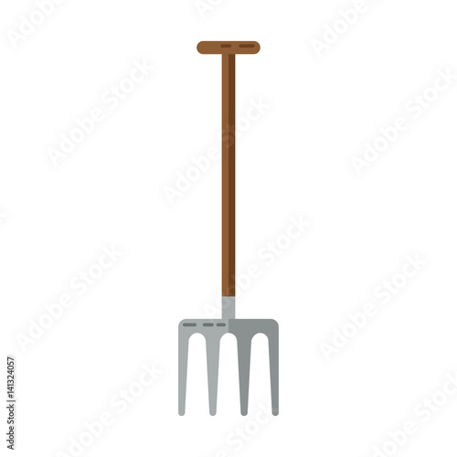 Simple vector icon of pitchfork on white background.
