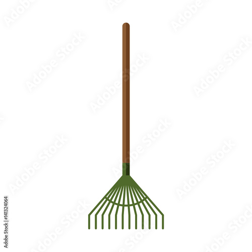 Simple icon for lawn rake. Vector illustration.
