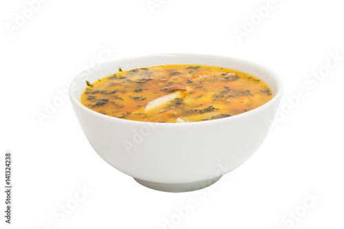 Chicken soup isolated
