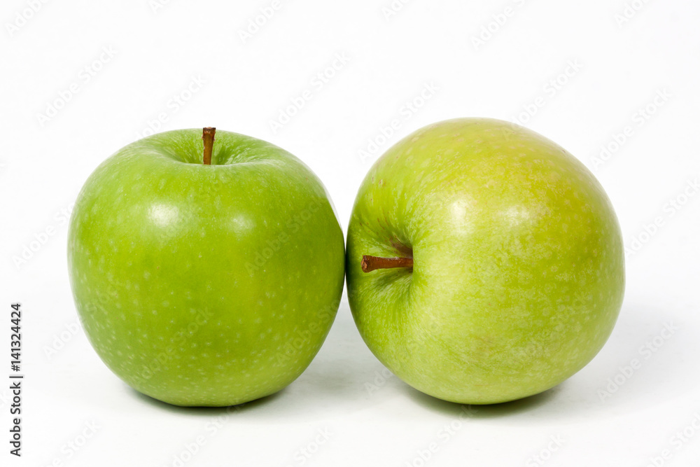 Green apple isolated on white background Green apple isolated on white background