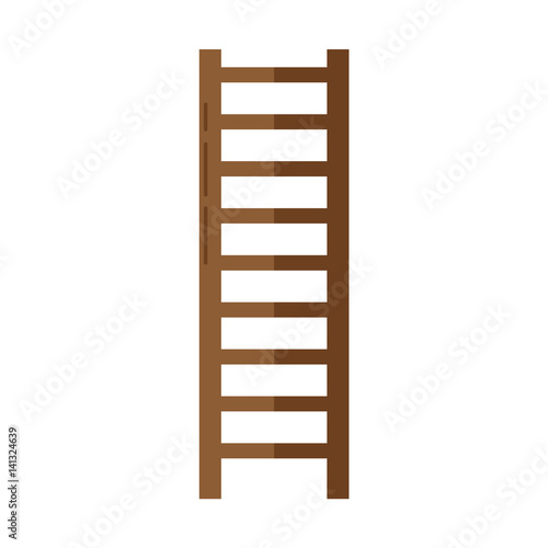 Simple vector icon of wooden steps. 