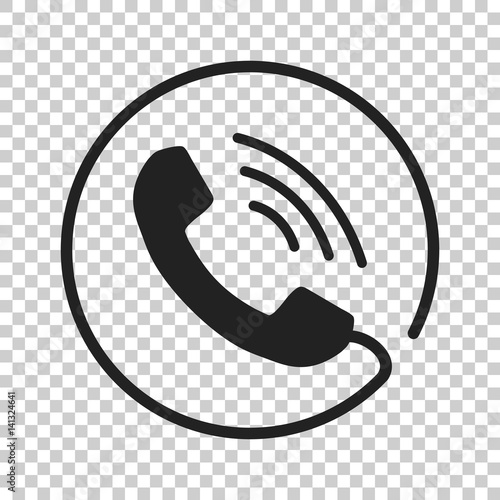Phone icon vector, contact, support service sign on isolated background. Telephone, communication icon in flat style.