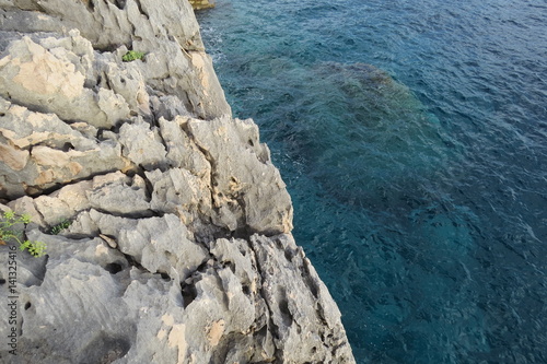 Stone rock at the Adriatic sea