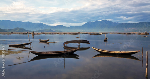 The boats on the river, sea, lake photo