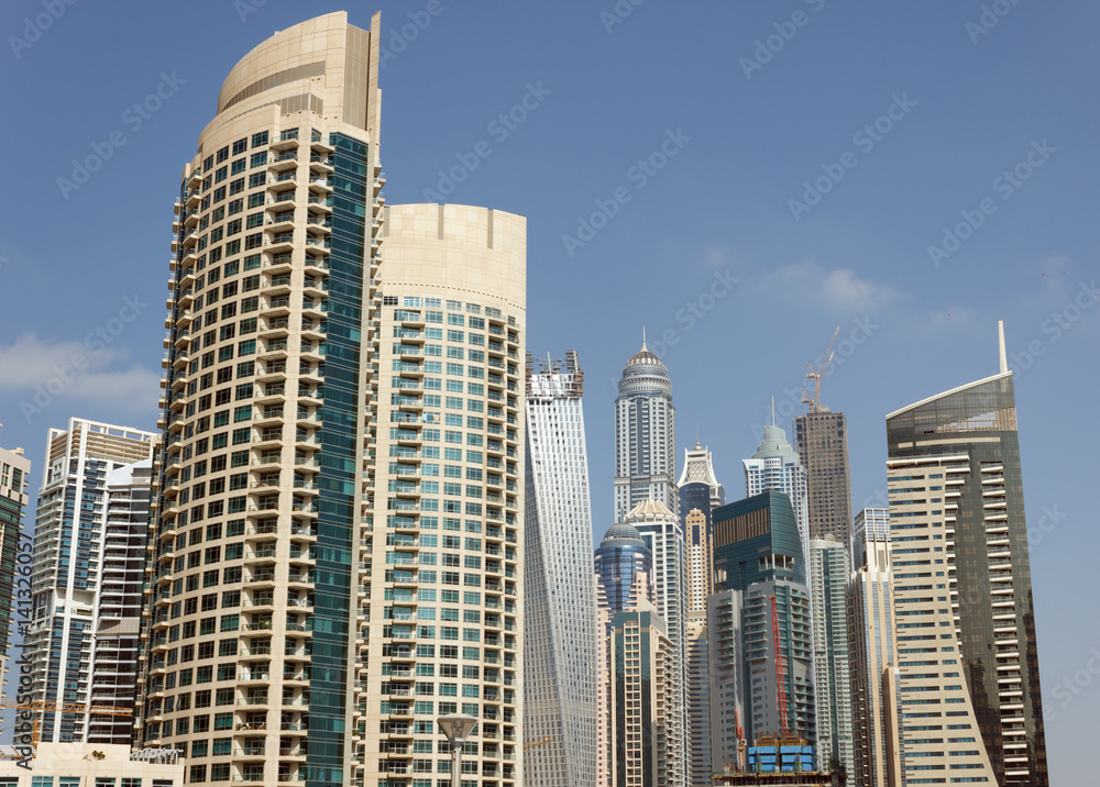  Modern buildings in Dubai Marina