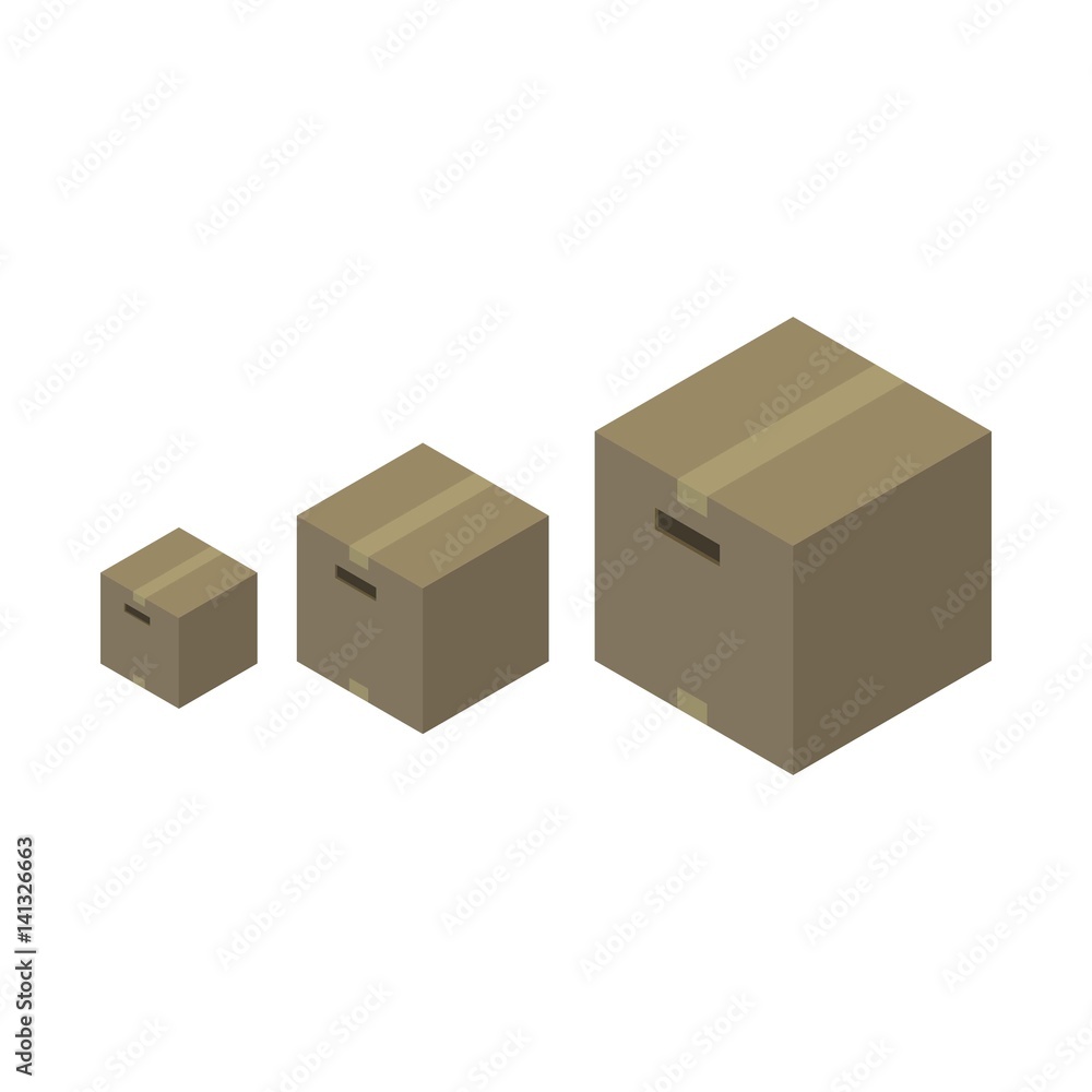 Pile of Box Vector. Isolated on White Background. Pile of Box Vector. Isolated on White Background.