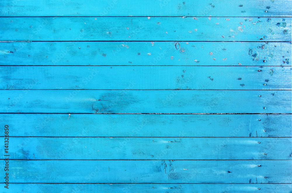 Fototapeta premium Blue wooden texture close
