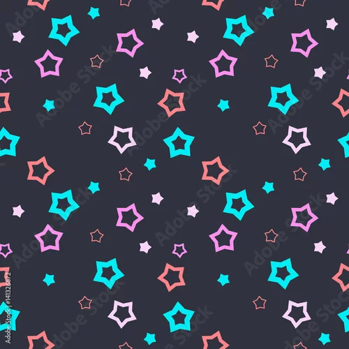Tapety Wzór z wypełnionymi i pustych gwiazd na ciemnoszarym tle. Ilustracji wektorowych.