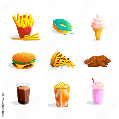Fastfood Cartoon Set