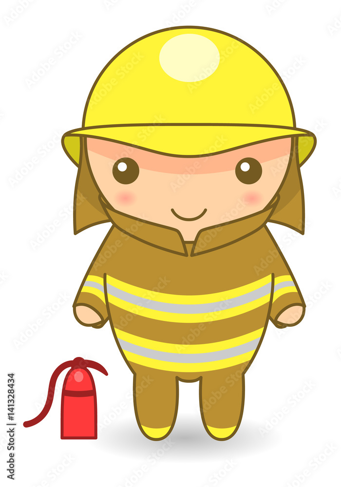 Cartoon firefighter