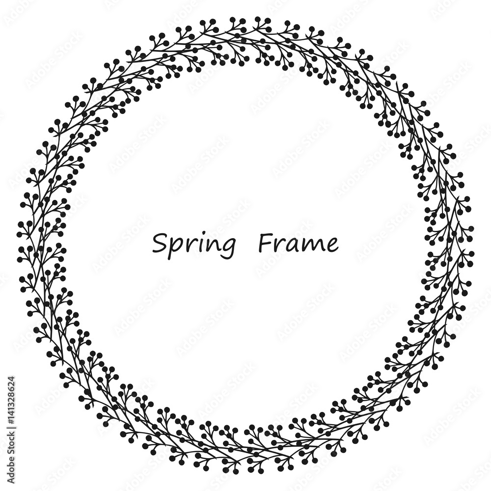 Spring frame made up of leaves Spring frame made up of leaves